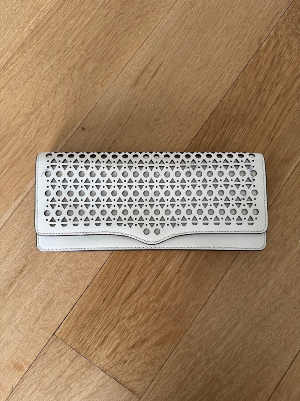 Rebecca Minkoff White Leather Clutch